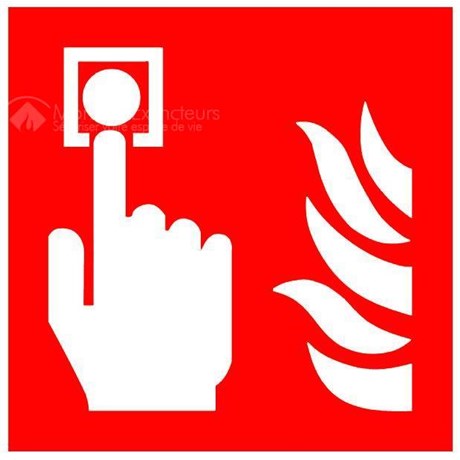 Sticker Alarme Incendie - 200 x 200 mm