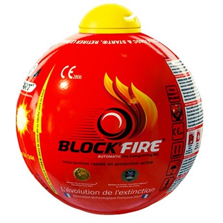 Lot de 2 Boules extinctrices Block Fire - "Choc and Start"