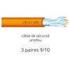 100 mètres de câble 3 paires 9/10 pour alarmes résistant au feu - CR1-C1