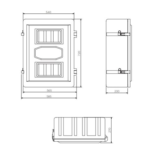 Armoire à clé pour extincteurs 6 ou 9 Kg double