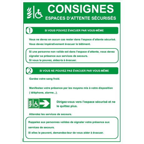 Consignes espace d’attente sécurisé - PVC A4