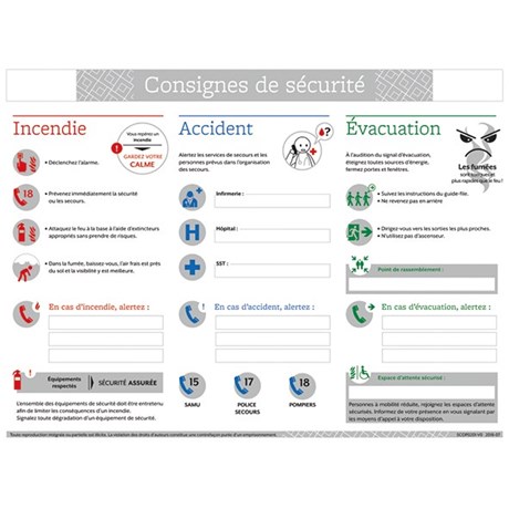 Consignes de sécurité – PVC - A4