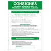 Consigne de sécurité "Premiers soins aux brûlés" - Format A4