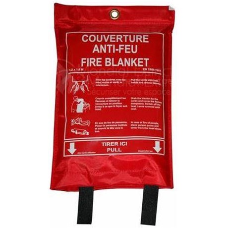 Couverture anti feu 1 X 1 M, étui souple