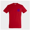 5 Tee-Shirts personnalisés rouges - Taille XL - Flocage cœur