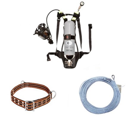 Kit Incendie Complet - Respirateur + Ceinture + Corde