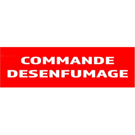 50 Panneau "Commande désenfumage" 200mm x 60mm