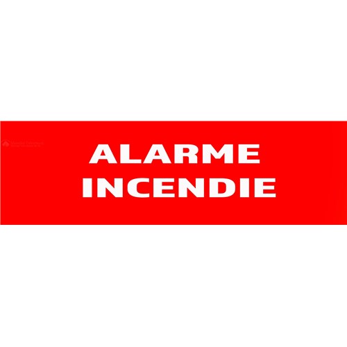 50 Panneaux "Alarme Incendie" 200mm x 60mm