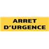 50 Panneaux "Arret d'urgence" 200mm x 60mm