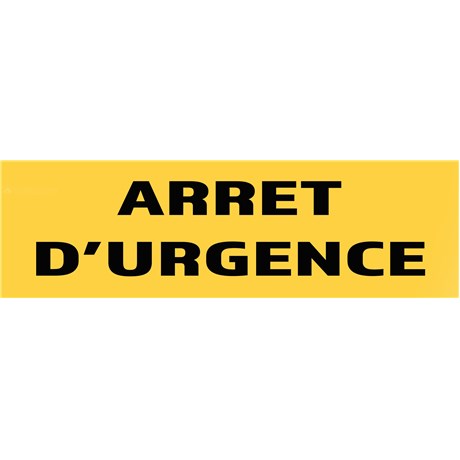 50 Panneaux "Arret d'urgence" 200mm x 60mm