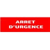 50 Panneaux "Arrêt d'urgence" 200mm x 60mm