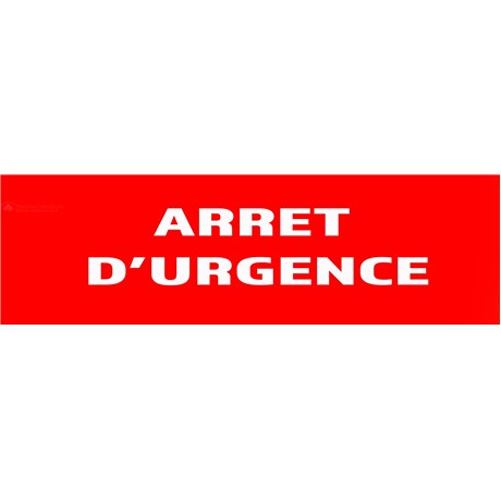 50 Panneaux "Arrêt d'urgence" 200mm x 60mm