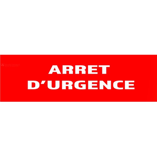 50 Panneaux "Arrêt d'urgence" 200mm x 60mm