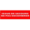 50 Panneaux "Issue de secours ne pas encombrer" 200mm x 60mm