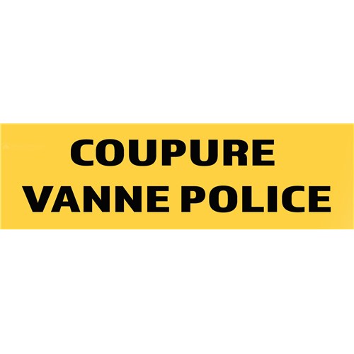 50 Panneaux "Vanne Police" 200mm x 60mm