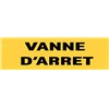 50 Panneaux "Vanne d’arrêt" 200mm x 60mm