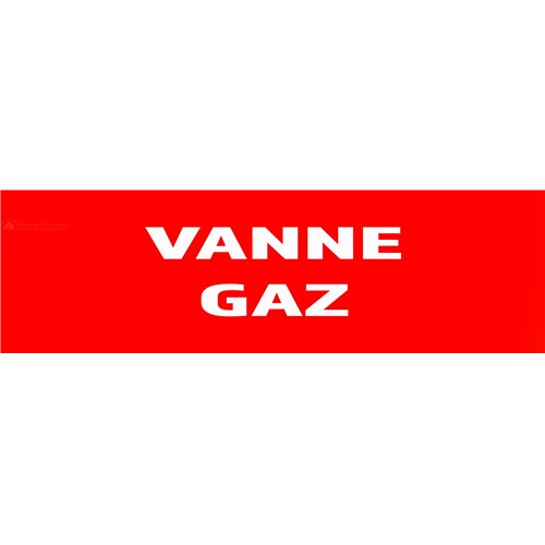 50 Panneaux "Vanne gaz" 200mm x 60mm