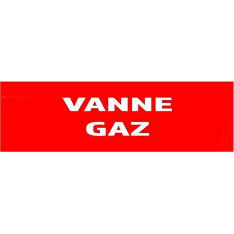 50 Panneaux "Vanne gaz" 200mm x 60mm