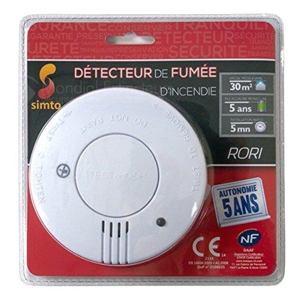 Mini détecteur de fumée 10 ans NF
