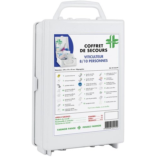 Coffret de secours "Viticulteur" 8/10 personnes