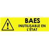 Lot de 10 Adhésifs "BAES HORS SERVICE" 7CM X 2 CM