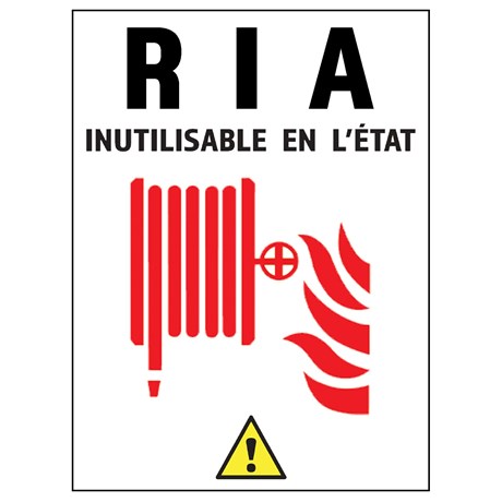 Lot de 10 adhésifs "RIA INUTILISABLE" 12 X 9 cm