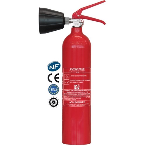 Extincteur CO2 capacité 2Kg en Aluminium - Marque ROT