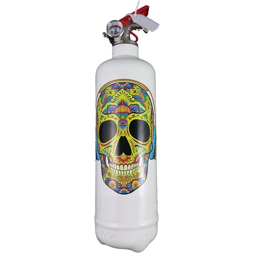 Extincteur Design "Mexican Skull"