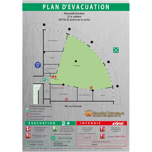 Plan de masse sur Dibond Alu-Brosse - Format A1