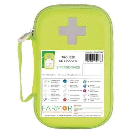 Trousse de secours jaune fluo - EVA 2 personnes