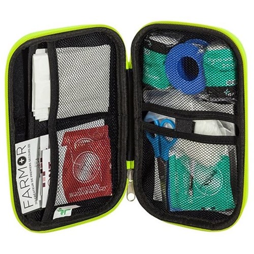 Trousse de secours jaune fluo - EVA 2/4 personnes