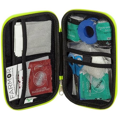 Trousse de secours jaune fluo - EVA 4/6 personnes