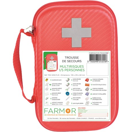 Trousse de secours rouge - EVA 1/5 personnes