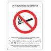 Panneau PVC "Interdiction de vapoter" - Format A5