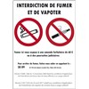 Sticker "interdiction de vapoter et de fumer" Format A4