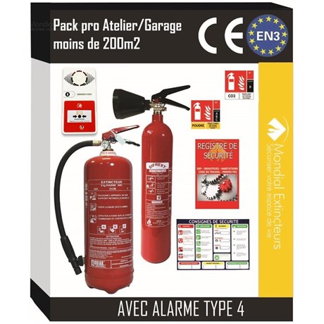 Kit Spécial atelier de - 200 M² avec Alarme Type 4