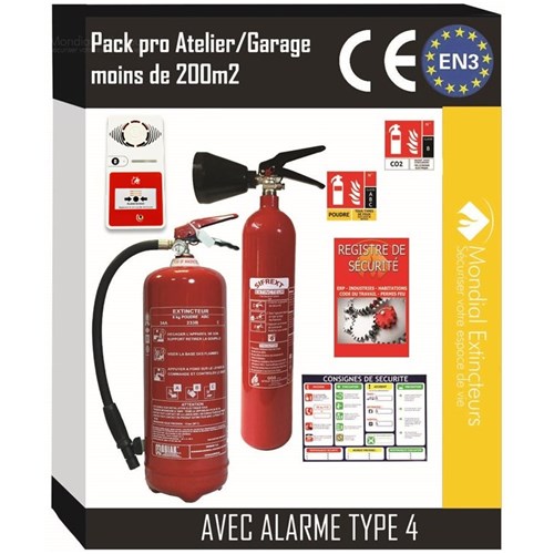 Kit Spécial atelier de - 200 M² avec Alarme Type 4