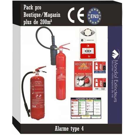 21 -9 - Kit sécurité pour bureau supérieur à 200 M²² avec alarme T4