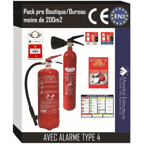 Kit sécurité pour cabinet médical inférieur à 200 M² avec Alarme Type 4