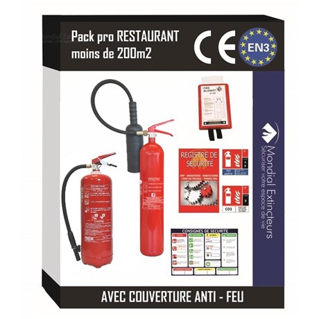 4 - Kit sécurité Restaurant ou cuisine professionnelle -200 M²