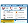 Consignes de sécurité électrique - Format A4