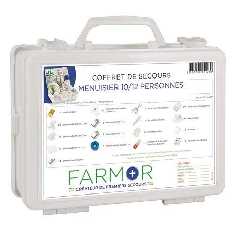 Coffret de secours menuisier - 10/12 personnes