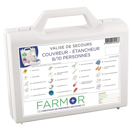 Valise de secours "Couvreur & Etancheur" 8/10 personnes