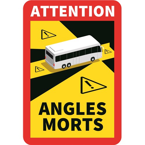 Adhésif obligatoire angle mort pour bus