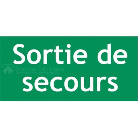 Panneau PVC rigide "Sortie de secours" - 300 X 150 mm