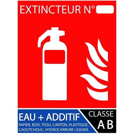 Panneau PVC eau pulvérisée additif 10 x 15 cm - Classe AB