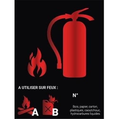 Panneau dibon noir eau pulvérisée additif 15 x 20 cm - Classe AB