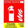 Panneau PVC poudre 10 x 15 cm - Classe ABC