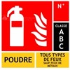 Panneau PVC poudre 10 x 10 cm - Classe ABC