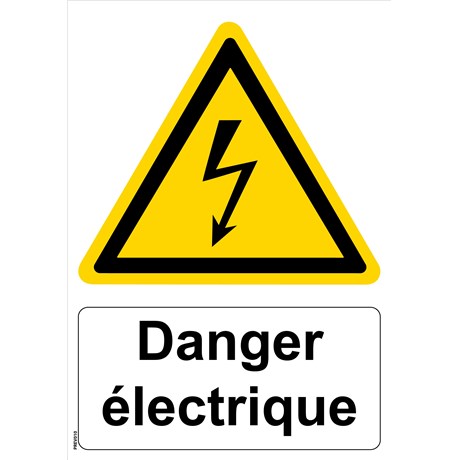 Panneau "Danger électrique" - PVC A4